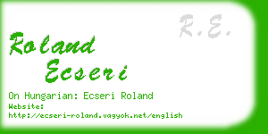 roland ecseri business card